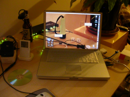 Fake-transparent Laptop Screen