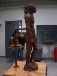 A seven class (except I got sick and missed two days) clay sculpture built on a wire armature.