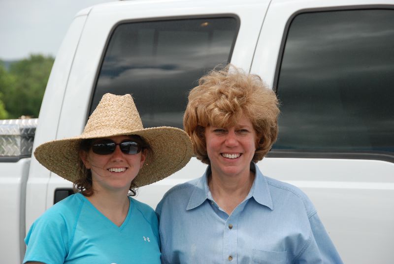 Cobie and Lindsay at the ranch.