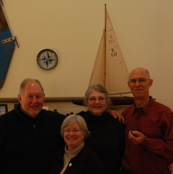 Arden, Peggy, Erica, Ed and the sailboat.