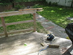 Makeshift saw bench!